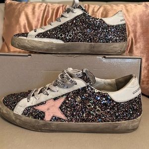 Purple sparkle Golden goose